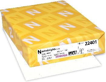 Neenah Paper® Astrobrights™ Stardust White 65 lb. Smooth Cover 8.5x11 in. 250 Sheets per Ream